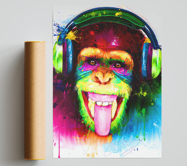 Vibrant Chimp Print