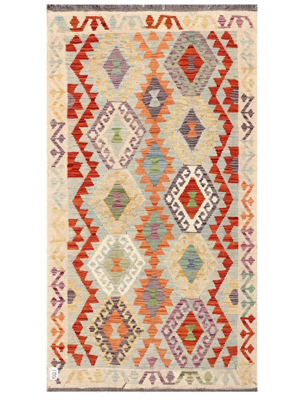 Maimana Afghanistan Kilim Rug - 191 x 104 cm