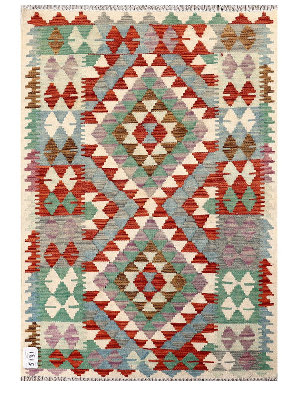 Maimana Afghanistan Kilim Rug - 123 x 84 cm