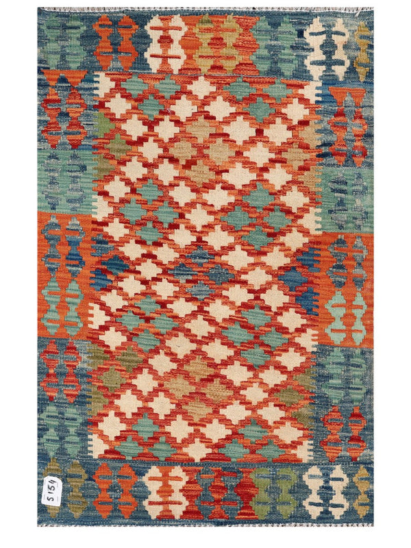 Maimana Afghanistan Kilim Rug - 122 x 79 cm
