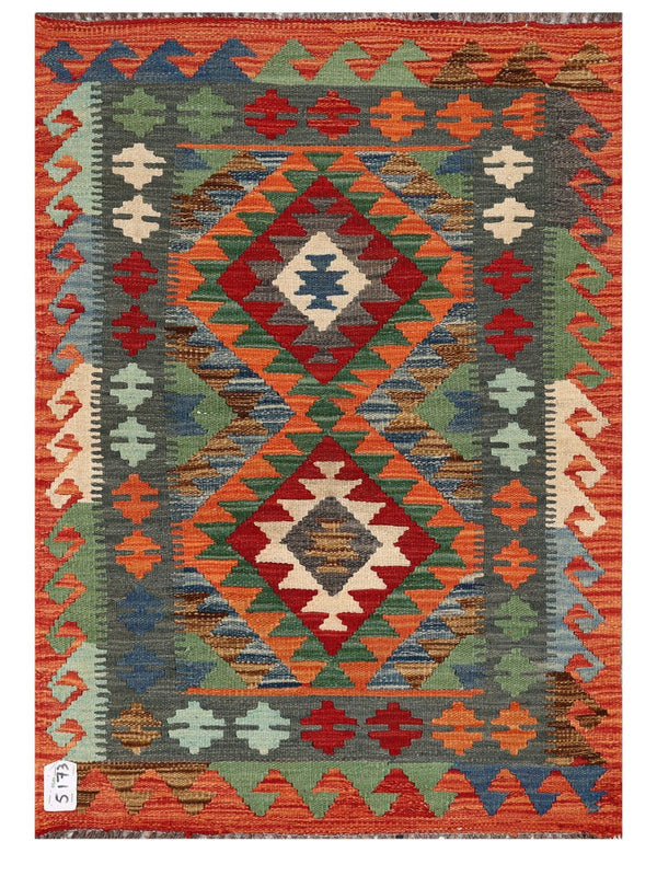 Maimana Afghanistan Kilim Rug - 121 x 86 cm