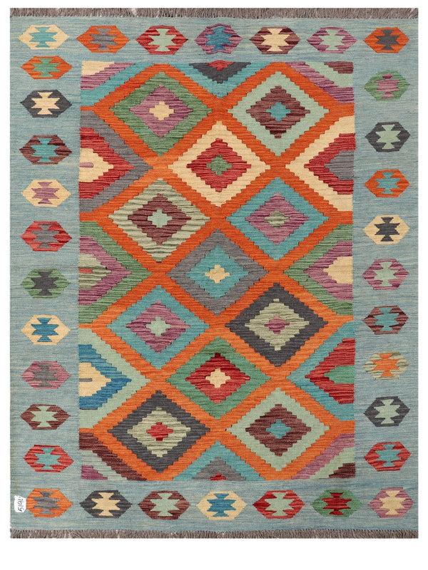 Maimana Afghanistan Kilim Rug - 195 x148 cm