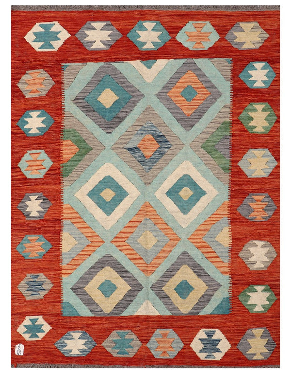 Maimana Afghanistan Kilim Rug - 191 x142 cm