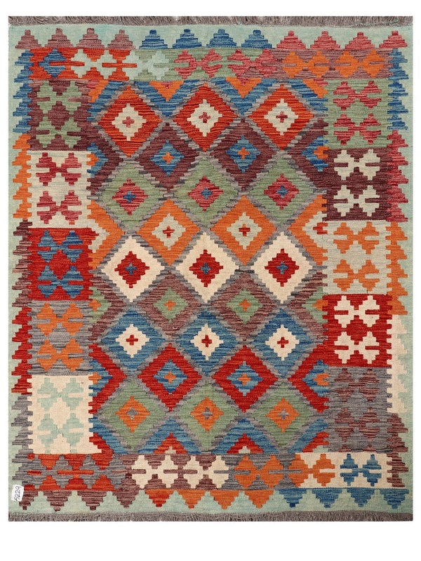 Maimana Afghanistan Kilim Rug - 195 x156 cm