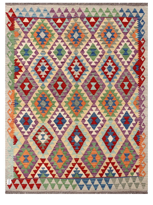 Maimana Afghanistan Kilim Rug - 199 x148 cm