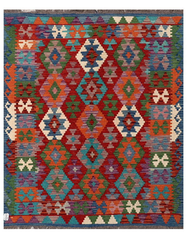 Maimana Afghanistan Kilim Rug - 192 x157 cm