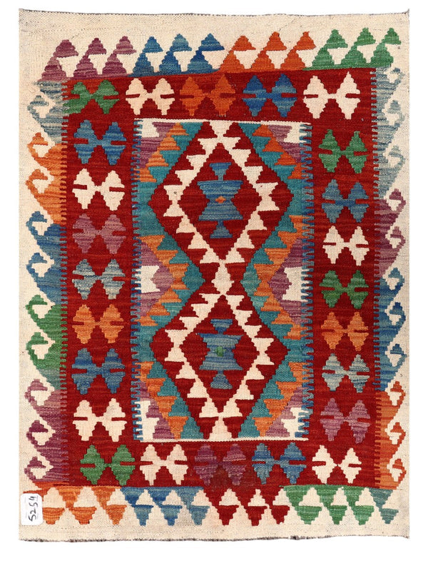 Maimana Afghanistan Kilim Rug - 117 x 85 cm