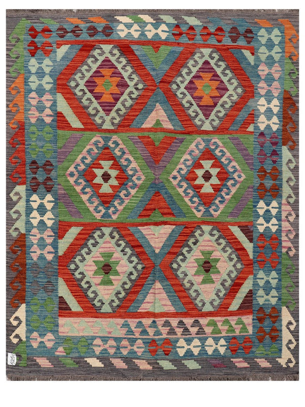 Maimana Afghanistan Kilim Rug - 190 x154 cm