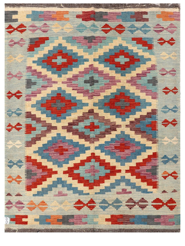 Maimana Afghanistan Kilim Rug - 193 x147 cm