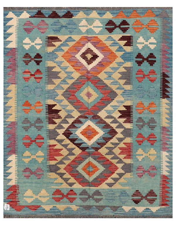 Maimana Afghanistan Kilim Rug - 187 x148 cm