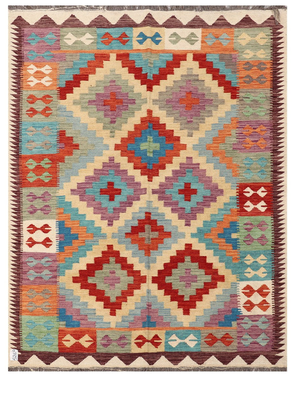 Maimana Afghanistan Kilim Rug - 197 x150 cm