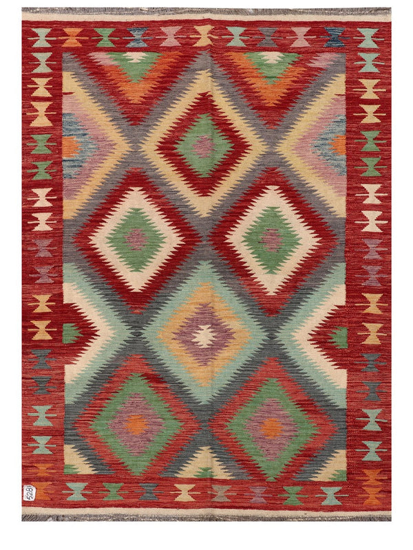 Maimana Afghanistan Kilim Rug - 199 x143 cm