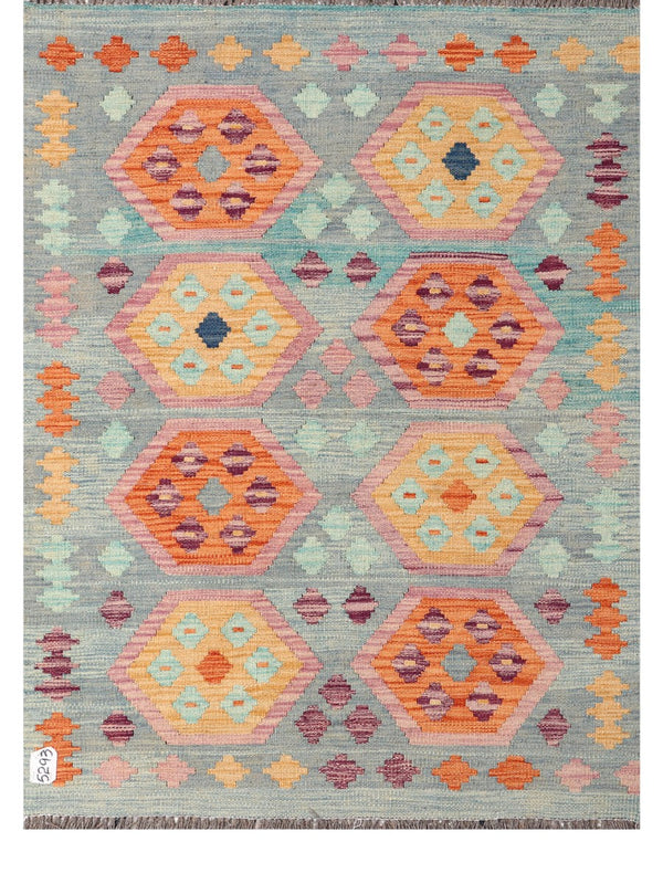 Maimana Afghanistan Kilim Rug - 142 x105 cm