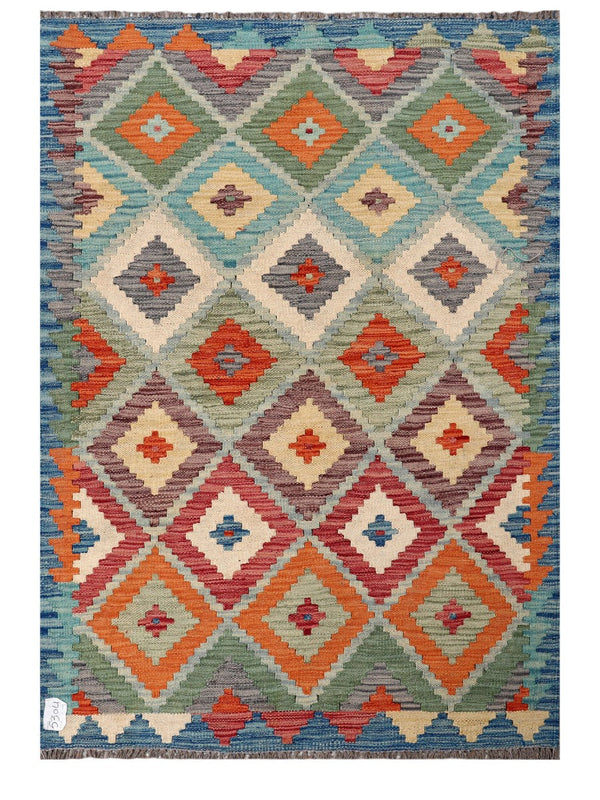 Maimana Afghanistan Kilim Rug - 147 x101 cm