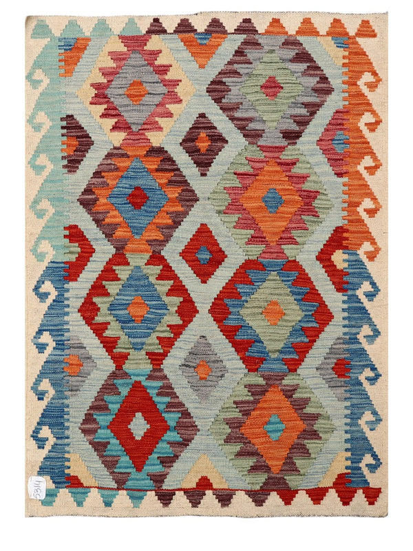 Maimana Afghanistan Kilim Rug - 142 x99 cm