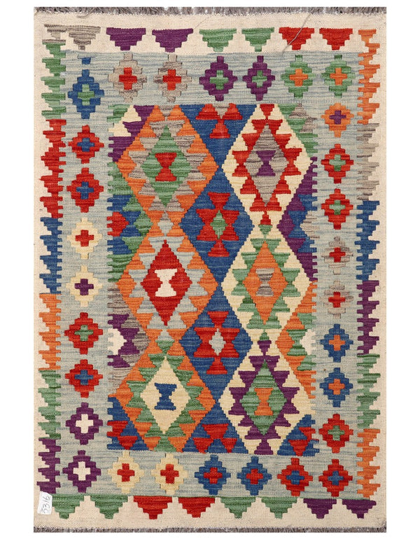 Maimana Afghanistan Kilim Rug - 143 x96 cm