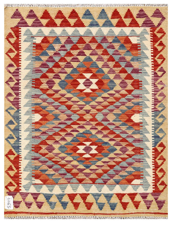 Maimana Afghanistan Kilim Rug - 118 x 90 cm