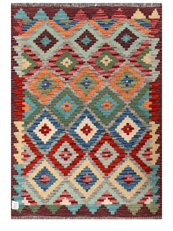 Maimana Afghanistan Kilim Rug - 143 x100 cm