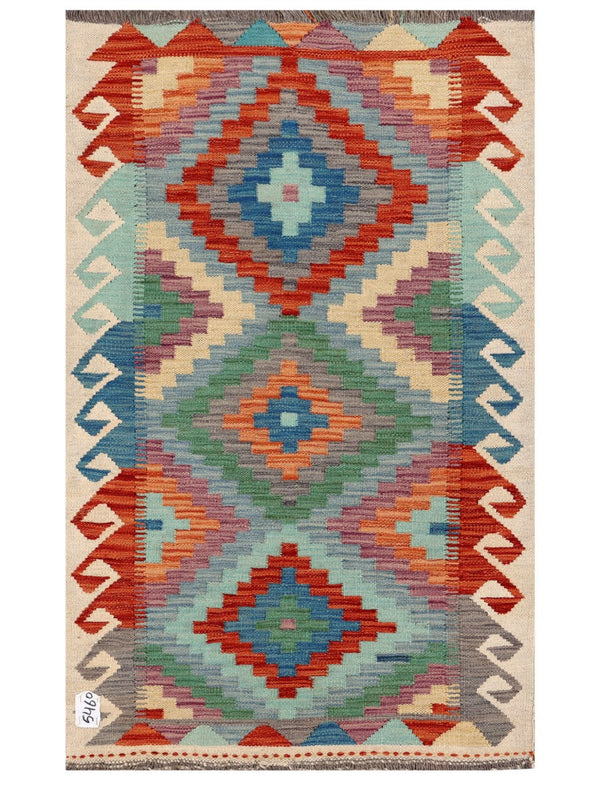 Maimana Afghanistan Kilim Rug - 128 x 79 cm