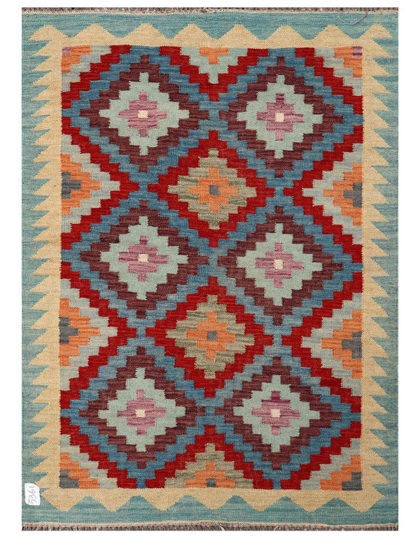 Maimana Afghanistan Kilim Rug - 147 x105 cm
