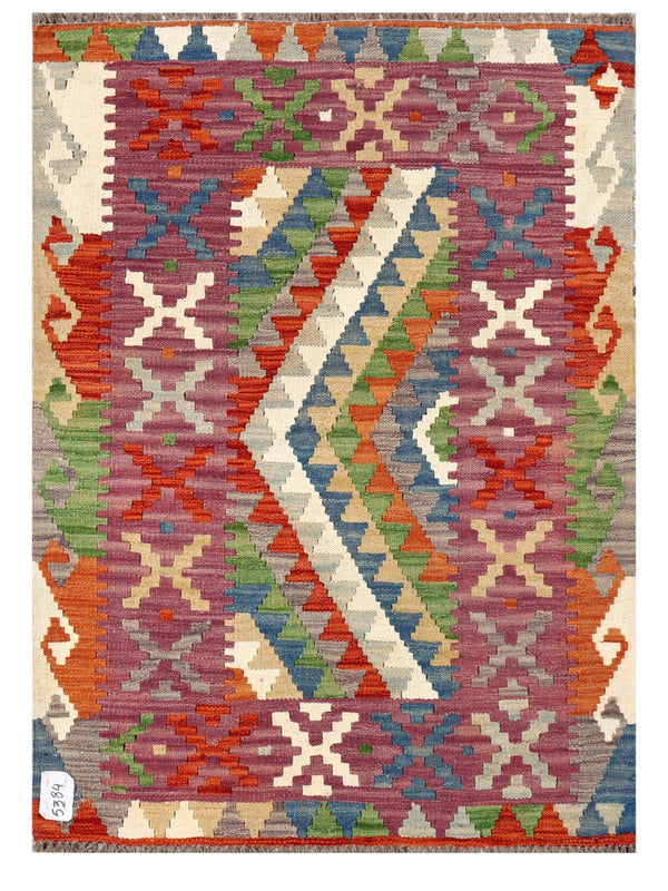 Maimana Afghanistan Kilim Rug - 121 x 87 cm
