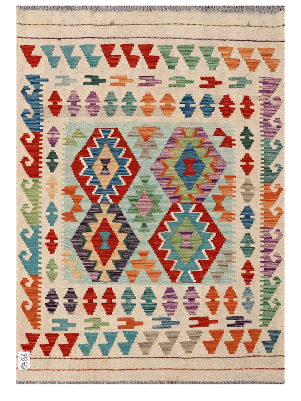 Maimana Afghanistan Kilim Rug - 141 x99 cm