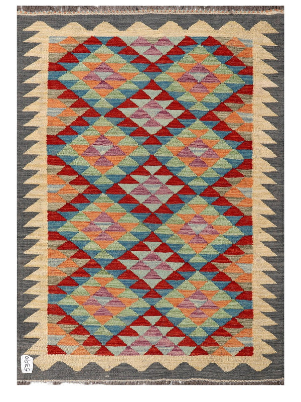 Maimana Afghanistan Kilim Rug - 146 x103 cm