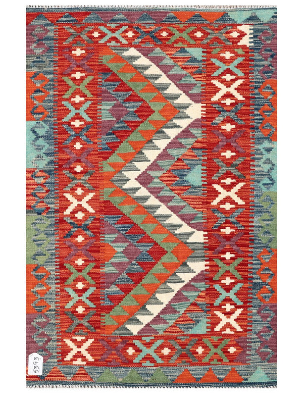 Maimana Afghanistan Kilim Rug - 125 x 82 cm