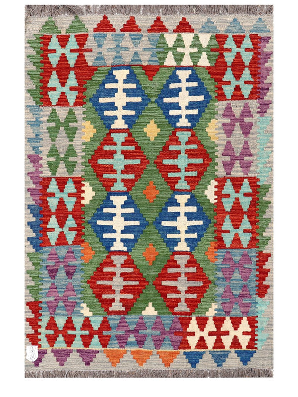 Maimana Afghanistan Kilim Rug - 140 x104 cm