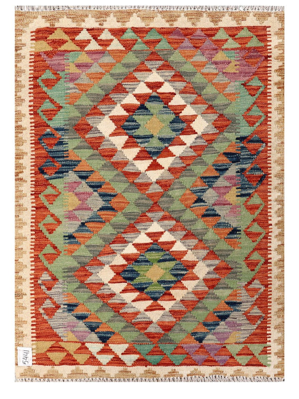 Maimana Afghanistan Kilim Rug - 120 x 86 cm