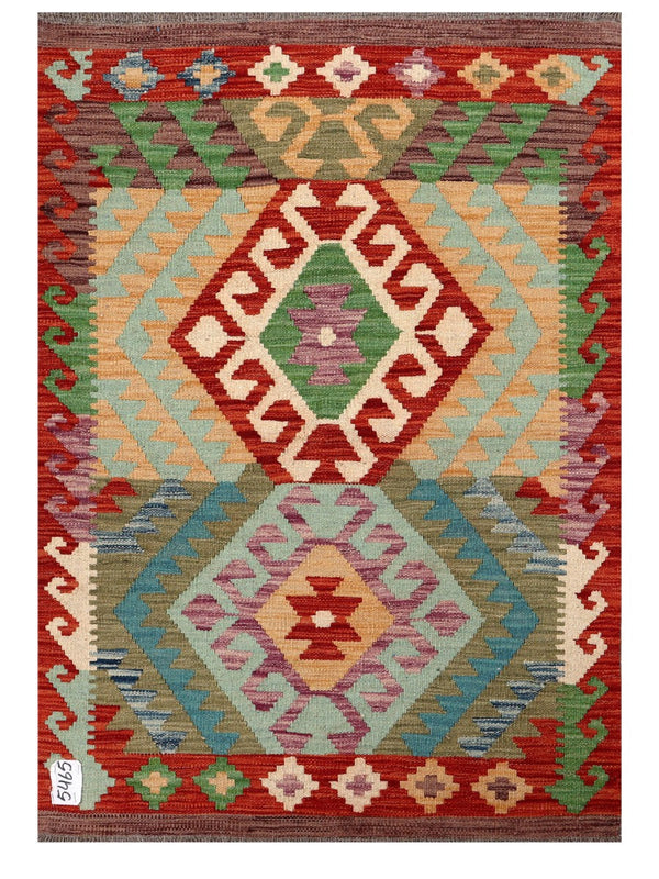 Maimana Afghanistan Kilim Rug - 118 x 83 cm