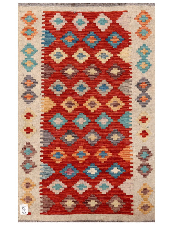Maimana Afghanistan Kilim Rug - 123 x 77 cm