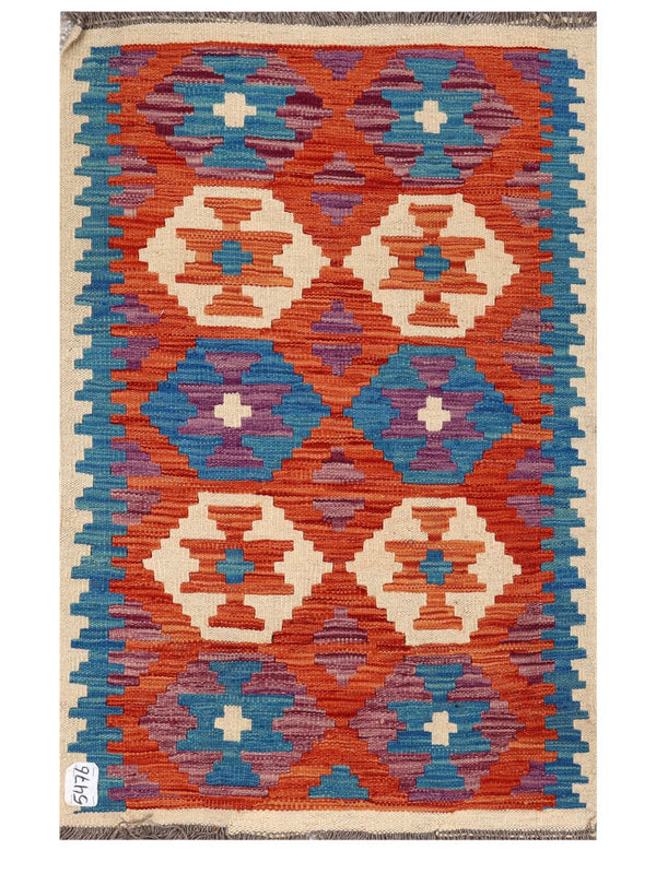 Maimana Afghanistan Kilim Rug - 122 x 79 cm