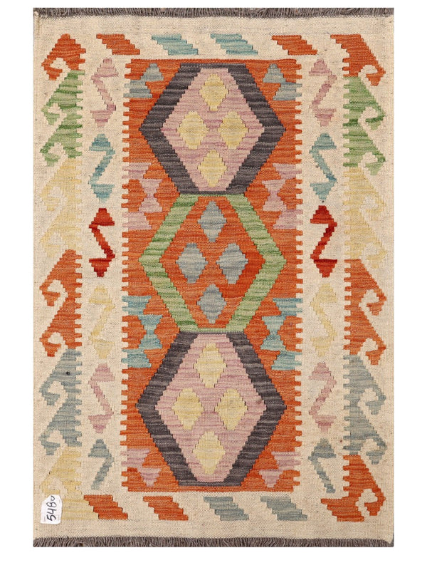 Maimana Afghanistan Kilim Rug - 118 x 79 cm