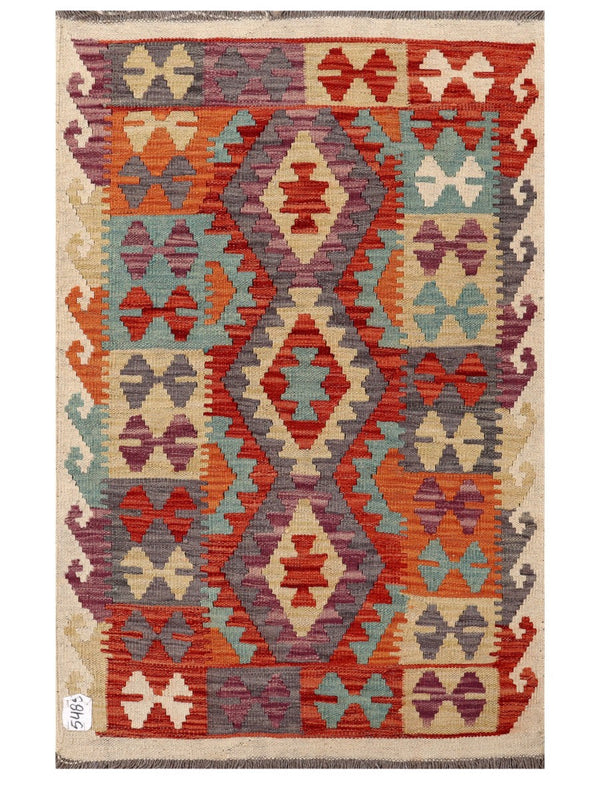 Maimana Afghanistan Kilim Rug - 121 x 78 cm