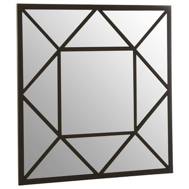 Descartes Black Metal Frame Wall Mirror