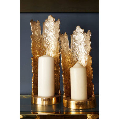 Dion Small Ombre Silver and Gold Finish Candle Holder