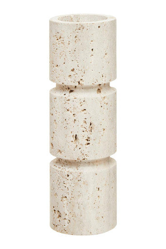 Tibor Travertine Large Candle Holder