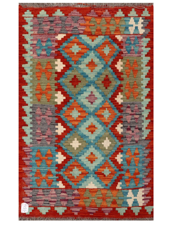 Maimana Afghanistan Kilim Rug - 126 x 78 cm