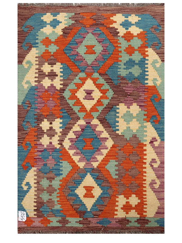 Maimana Afghanistan Kilim Rug - 127 x 81 cm