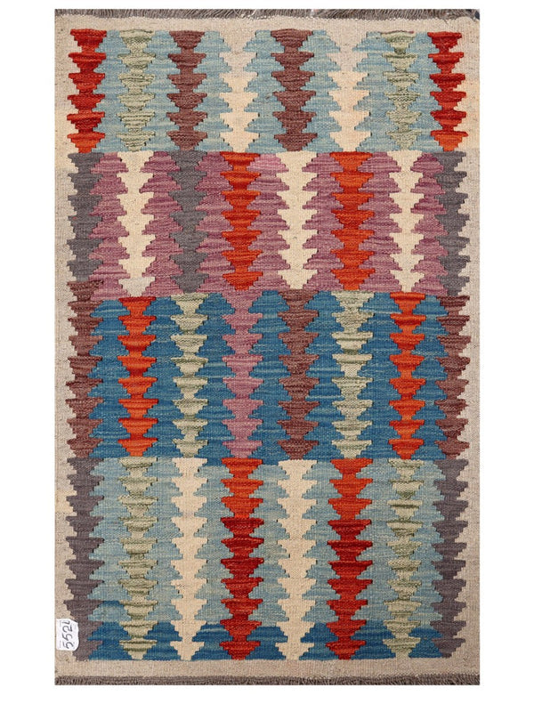 Maimana Afghanistan Kilim Rug - 124 x 78 cm