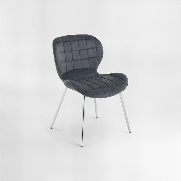 Warton Grey Velvet Dining Chair