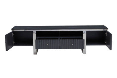 Genoa Hi Gloss Grey Media Unit