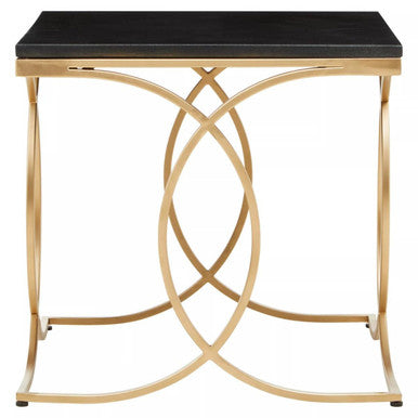 Kia Black Top Side Table