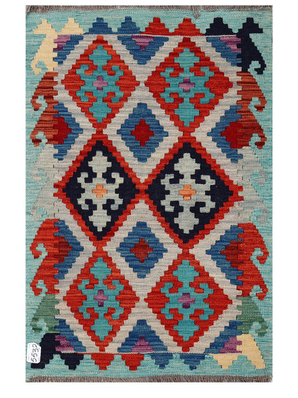 Maimana Afghanistan Kilim Rug - 122 x 80 cm