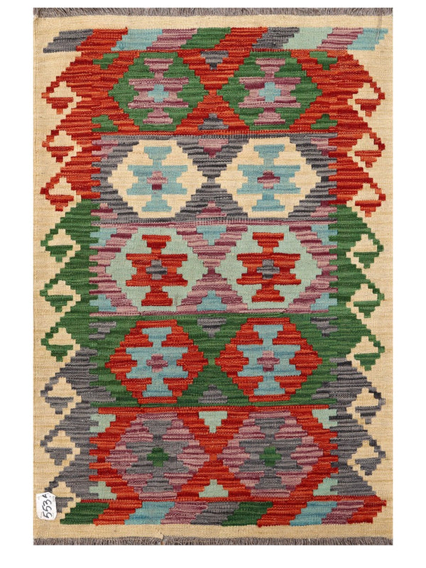 Maimana Afghanistan Kilim Rug - 121 x 81 cm