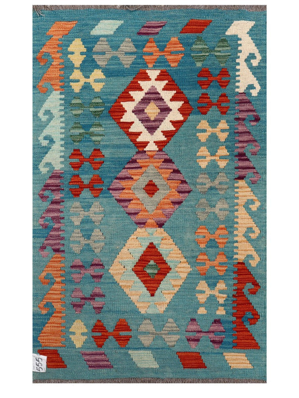 Maimana Afghanistan Kilim Rug - 123 x 76 cm