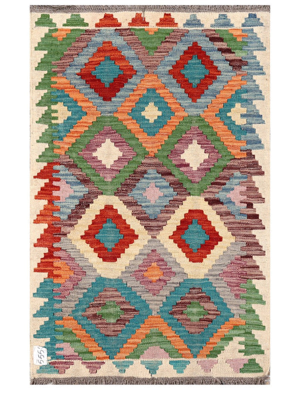 Maimana Afghanistan Kilim Rug - 119 x 76 cm