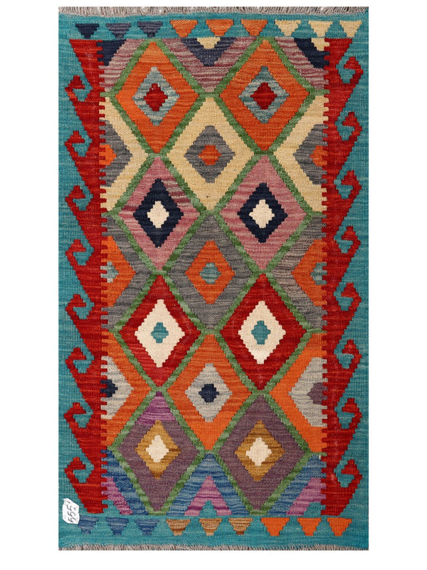 Maimana Afghanistan Kilim Rug - 133 x 76 cm