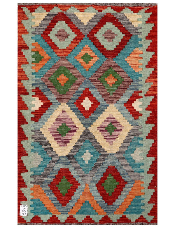 Maimana Afghanistan Kilim Rug - 125 x 79 cm